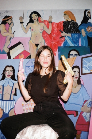 Barbara Moura in her studio